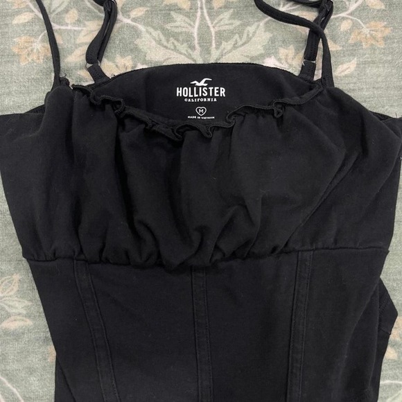 Tops - Hollister Co. corset top with ruffled neckline and adjustable straps